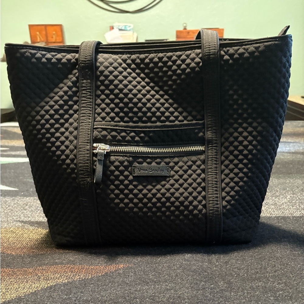 Vera Bradley Black Quilted Tote Bag